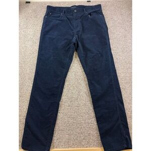 Tommy Hilfiger Navy Corduroy Straight Leg Classic 5-Pocket Trousers 36W 34L